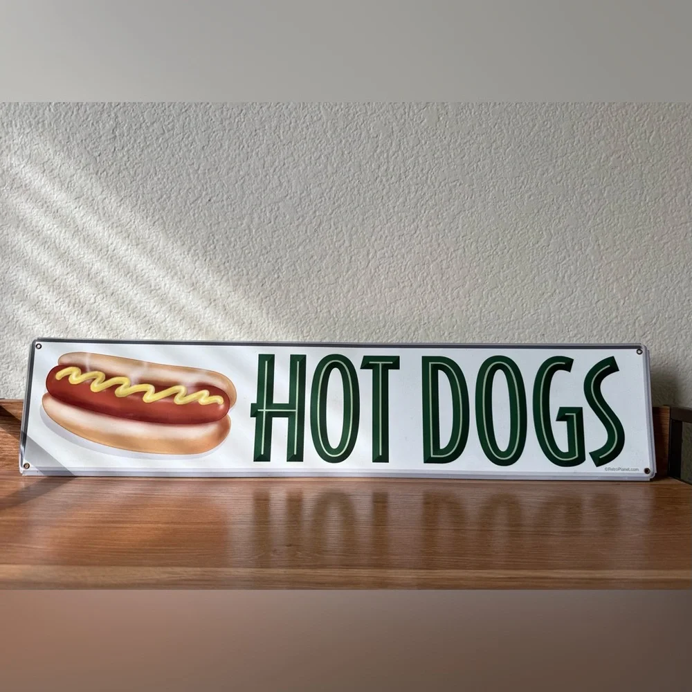 Retro Hot Dogs Metal Sign - Picture 1 of 1